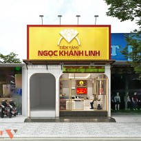 Thiết kế nội thất tiệm vàng Ngọc Khánh Linh - Tinh tế và sang trọng 